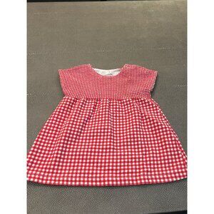 Zara Red Checkered Dress 6/9M EUC